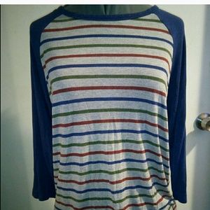 Lularoe Randy rainbow stripe sz l